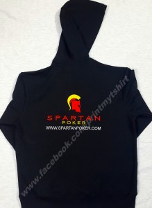 Hoodies/pullovers with logos embroidered for SpartanPoker., Sk-tshirts