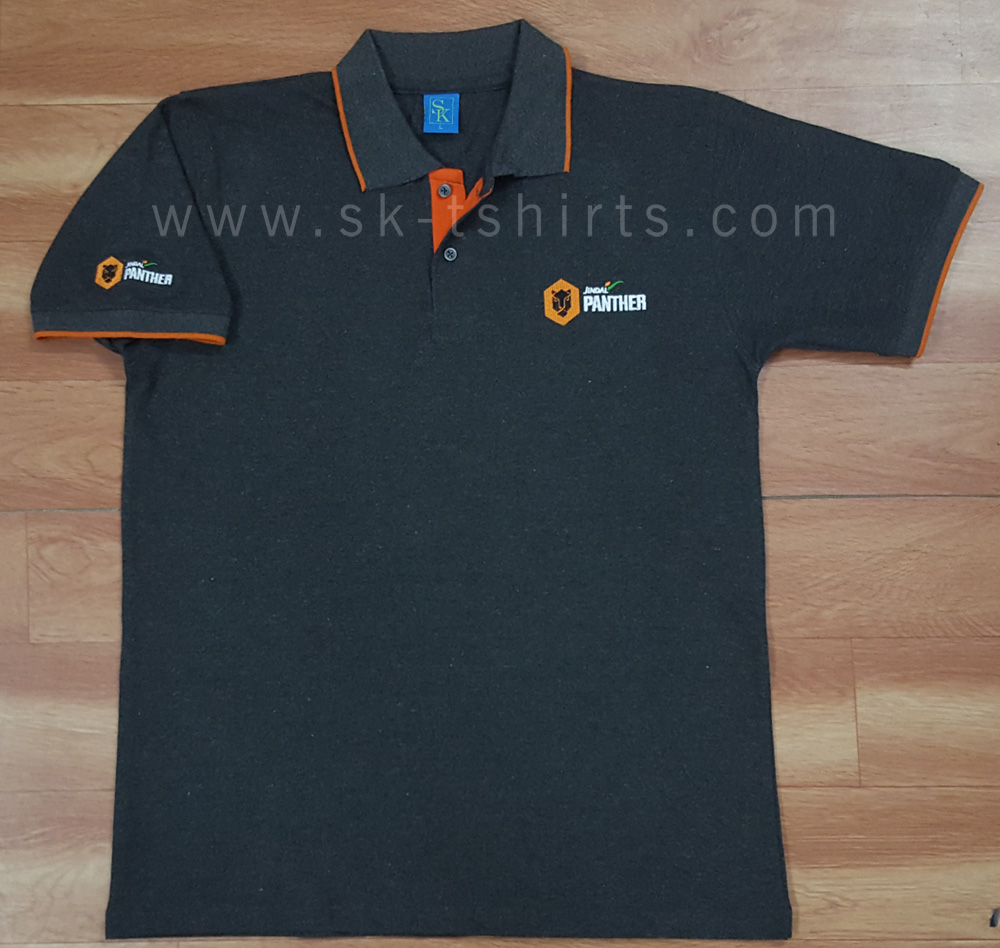 Uniform Polo TShirt With Tipping Collar And Cuffs In Muscat, Sk-tshirts