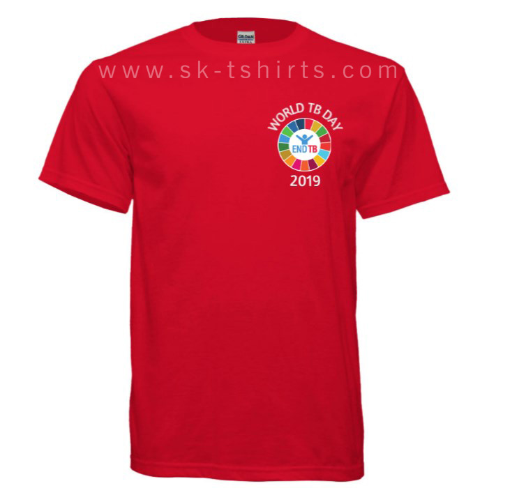 Cotton Round Neck Tshirt In Red Color, Sk-tshirts