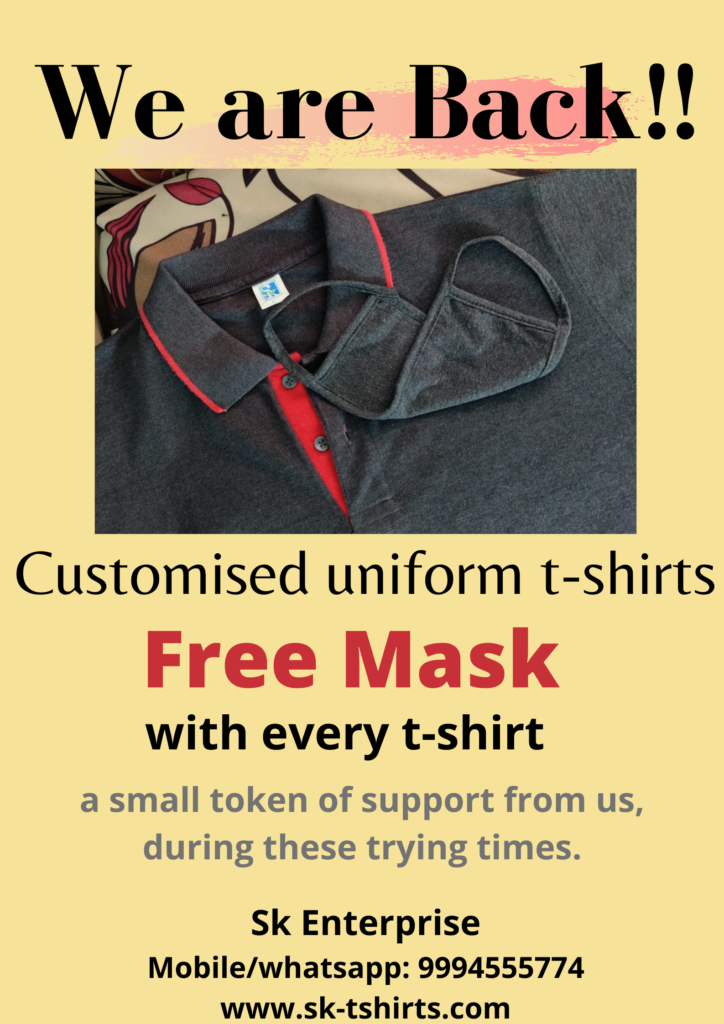 Want to order Customised Corporate Uniform t-shirts and reusable face masks?, Sk-tshirts