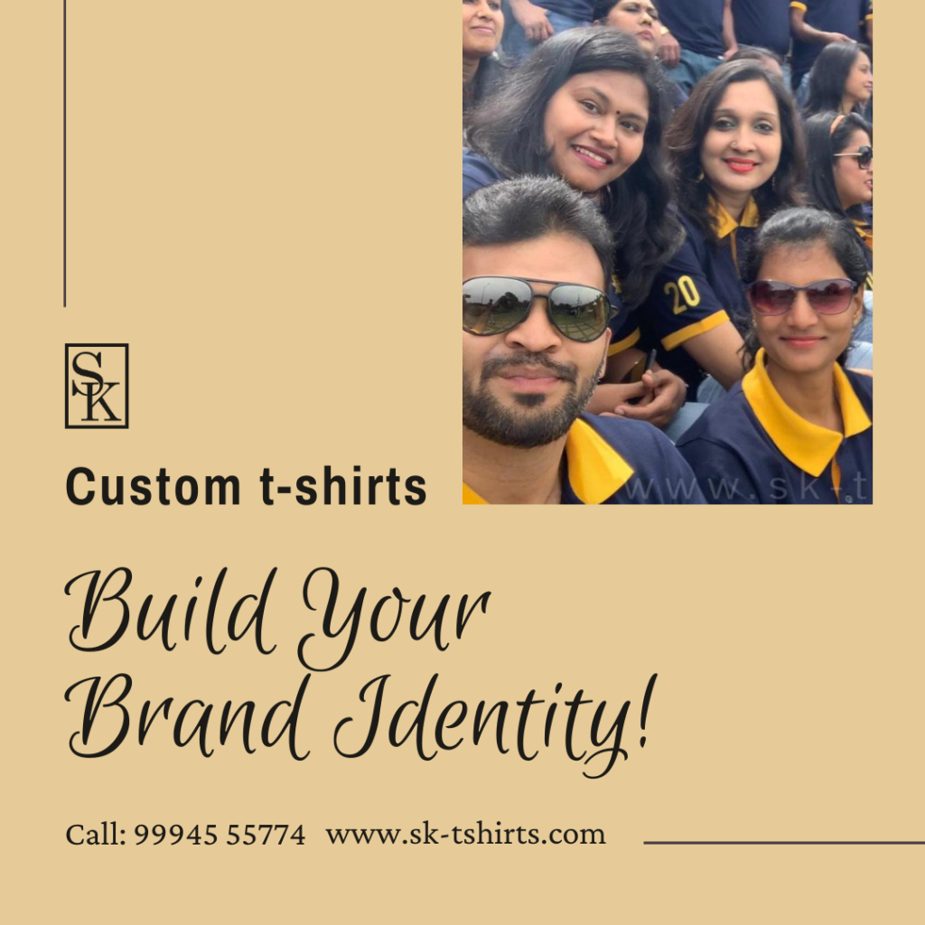 How to build your brand identity?                                          Order Custom print t-shirts and use them as uniform and gifts to customers.