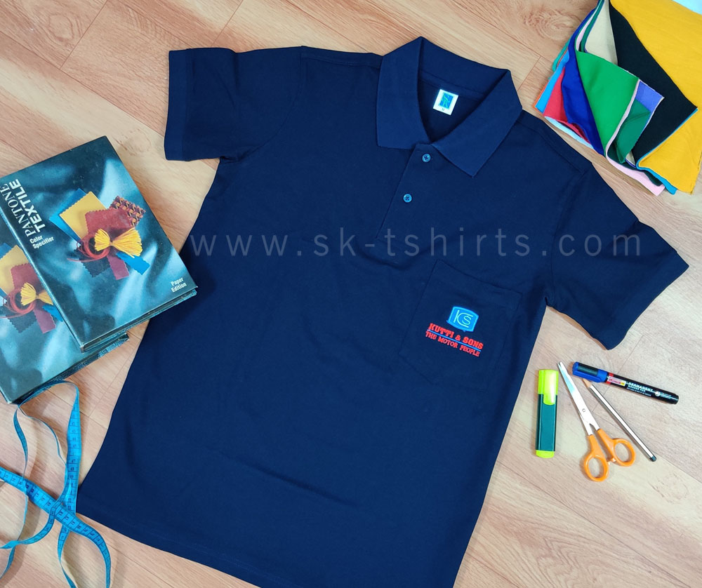 Leading Manufacturers of Custom T-shirt with pocket and Logo embroidery, Sk-tshirts