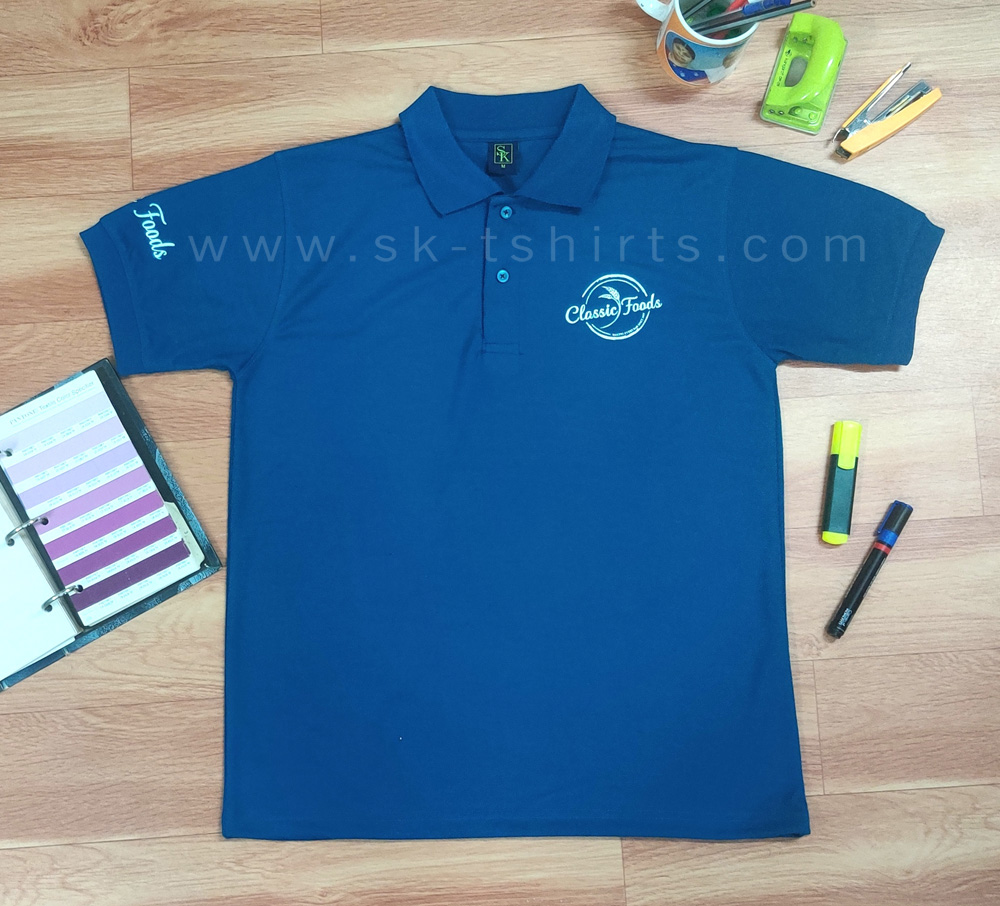 Polo T-shirt with logo printing for uniform, Sk-tshirts